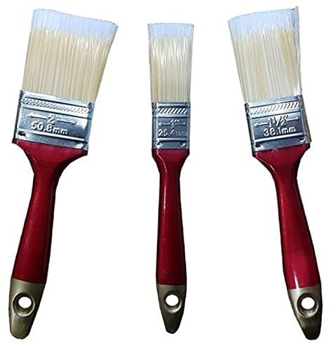3 PC Paint Brush Set 1 1½ 2 INCH Decorating Gloss Wood