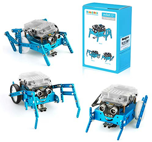 Makeblock mBot Zusatzpaket, Add-on Pack Sechsbeiniger Roboter, Roboter 3-in-1 Erweiterungsset, DREI Formen, Käfer/Gottesanbeterin/Verrückter Frosch