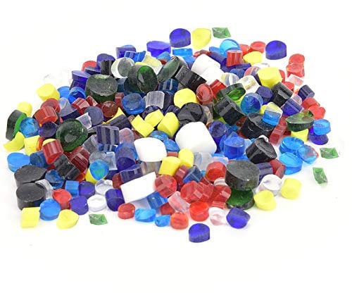 100g Millefiori Glas Mischfarbe Thermische Fixierung Farbige Glasur für Dekoration Hot Melt Glass Block Kit