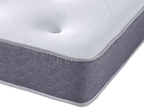 eXtreme comfort ltd Galaxy Sleep Hybrid-Matratze, getuftet, 20 cm tief, Federkernmatratze mit Memory-Schaum, Plüschgefühl, weiß, 20 cm tief, 90 cm x 190 cm