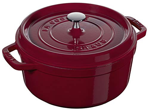 STAUB Dutch Oven 26cm Rot Gusseisen 4.75 Liter Emailliert Spülmaschinenfest 3312001