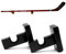 HAI+ Hockey Stick Display Wall Mount, Ice Hockey Stick Horizontal Hanger Rack, w/Felt Liner Holder Stand for Any Home Or Office Wall (Black)