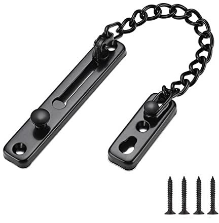 JINXM Chiavistello a Catena per Porte Serratura di Sicurezza in Acciaio Inossidabile Catena di Sicurezza Serratura antifurto Chiusura a Scatto per Porte e Sicurezza Domestica