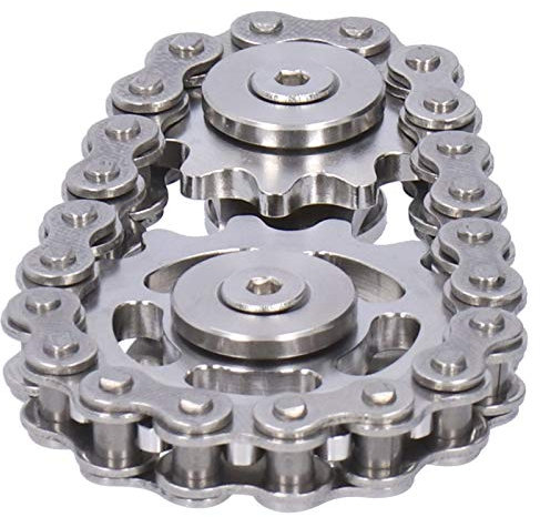 Fdit Kettenrad Ketten Kettenrad Ketten Ketten Schwungrad Fingerspitze Gyro EDC Metall Spielzeug Zahnradkette Gyro Stressabbau Dekompressionsspielzeug Für Kinder Erwachsene(1#)