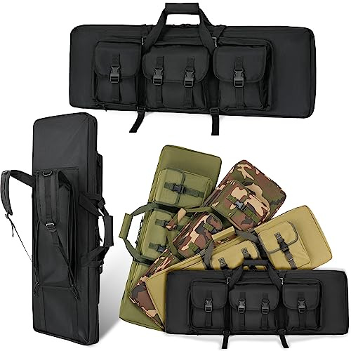 DULCE DOM 36 inch Double Rifle Case Soft Gun Bag for Rifles Pistols Storage & Transportation, All Around Shooting Range Tactical Backpack, Valentine Gifts for Men Boyfriend Husband