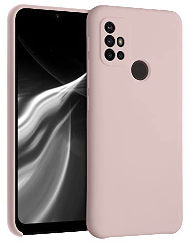 kwmobile Hülle kompatibel mit Motorola Moto G30 / Moto G20 / Moto G10 Hülle - Silikon Handy Case - Handyhülle weiche Oberfläche - kabelloses Laden - Altrosa
