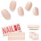 Nailog UV Gel Nagelfolie - Nagelfolie uv härtend 20 Stück - Vegan langanhaltend - Nagelsticker selbstklebend Gel Strips für Maniküre in Salonqualität, Beige