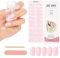 Kalolary 20PCS Nail Adhesive Gel Polish Strips - Self-Adhesive Full Wraps Stickers Decals (UV/LED Lamp Required) (Light Pink)