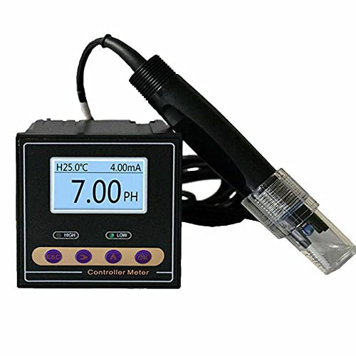 220 V industrieller pH-Controller ORP-Messgerät, digitaler Alarm mit 5 m Elektrode