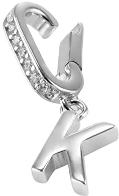 Anhänger CHARMS BUCHSTABEN für Armband Bettelarmband für Damen Tricolor Gold Silber Roségold inkl. Geschenkverpackung (K)