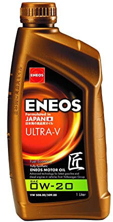 ENEOS ULTRA-V Motoröl 0W20 - Motoröle für Autos - Vollsynthetisches Öl mit niedriger Viskosität (1 Liter)