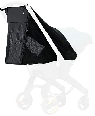 iNszkoos Kinderwagen Sonnenschutz für Doona Kinderwagen, UV-Schutz (UVF 50+), 360° Volle Abdeckung, Atmungsaktiv, Anti-UV, Insekten Moskitonetz, Schwarz, Nylon
