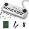 LUCMO 37 Musical Instruments, Pianola per Scuola Media o Bambini, Pianola Musicale Tastiera con 37 Tasti, Mini Tastiera Elettronica con Microfono, Nero