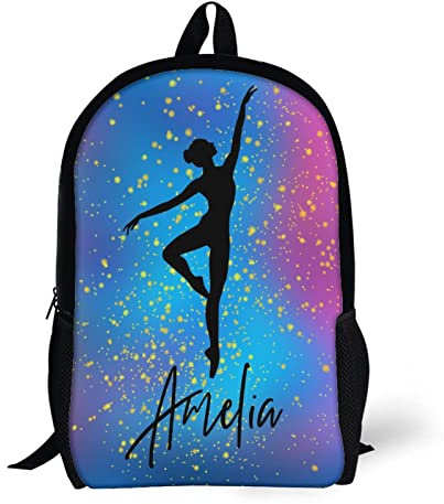 Naispanda Sac à dos personnalisé avec nom, sac à dos de gymnastique personnalisé, sac d'école personnalisé pour filles garçons, cartable d'école léger personnalisé, sac à dos avec nom personnalisé