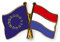 Freundschaftspin pins Europa - Niederlande Europa-Niederlande EU Flagge Fahne Anstecker Button Metall NEU Anstecknadel