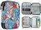 Aeelike Blaues Totem Häkelnadel-Etui, 18×15×3,6 cm, Kurze Reißverschluss-Aufbewahrungstasche mit Doppeltes Aufbewahrungsfach, Schön Häkeltasche Organizer für Häkelnadel, Häkelzubehör(nur Tasche)