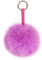 S.ROMZA Pom Pom Schlüsselanhänger Fluffy Real Fuchspelz Ball Schlüsselanhänger für Frauen Tasche Geldbörse Autoschlüssel Charms (purpurn)