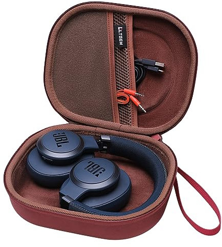 L LTGEM Hard Case for JBL LIVE 770NC, 660NC, 670NC or JBL Tune 510BT, 520BT, 570BT, 720BT, 710BT, 670NC, 770NC, 760NC, Folding Headphone - Portable Travel Bag (Case Only) (Brown)