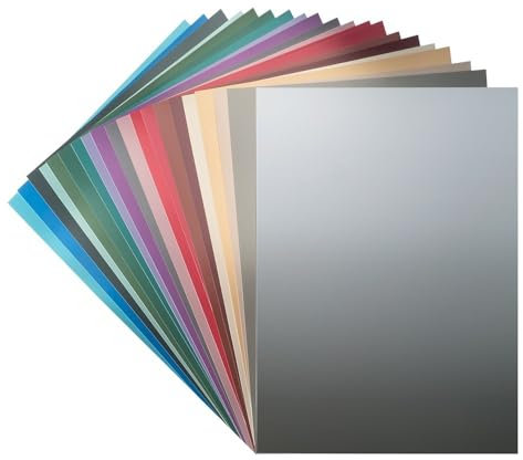Ideen mit Herz Effekt-Karton | Metallic-matt | DIN A4 | 200 g/m² | 20 Farben | 20 Bogen