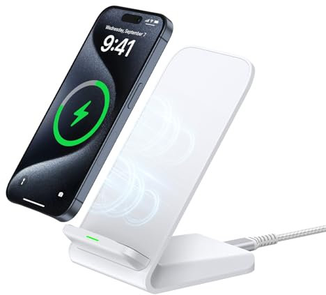 Chargeur Induction pour iPhone 16/15/14/13/12/11 Pro Max Plus, Chargeur sans Fil 15W Charge Rapide pour Samsung Galaxy S25 Plus/S24 Ultra/S23 FE/S22/S21/S20/S9, Google Pixel 9/9Pro/8/8Pro/8a/7 a 6 XL