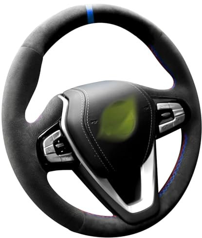 LeaHY Lenkradbezug Alcantara Handstich für BMW G20 G21 G30 G31 G32 X3 G01 X4 G02 X5 G05/ X7 G07 Z4 G29 G11 G12 Schwarz