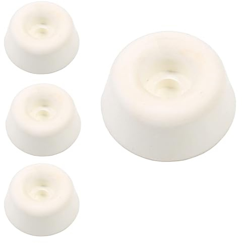 22mm White Toilet Seat Buffer Pads – Rubber Bumper Pads for Soft Close Slam and Noise Reduction (Pack of 4)