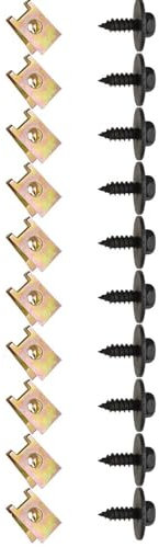 Auto Zubehör Für BMW 3er E21/E30/E36/E46/E90 40xU Mutter Schraubverschluss Unterboden Blech Clip Befestigung Motorschutz Unterlegscheiben Karosserie Kotflügel Stoßstangenschrauben ( Color : 20pcs )