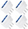 JOAASU Adattatore Riduttore Semplice Spina 16A Presa 10A, Set 4 Adattatore Bipasso Spina 10A, Adattatore Bipasso Spina, con Presa Bivalente 10/16A a Spina Piccola 10A Italiana 2500W (Bianco)