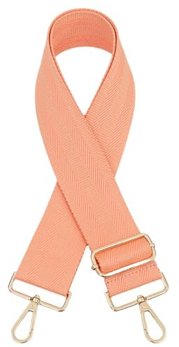 Traziewell Schultergurt für Taschen Breit 5cm, Boho Umhängegurt Taschenriemen Damen, Tragegurt Schulterriemen mit Karabiner für Schultertaschen Taschen Handtaschen (Orange) 2326