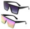 UILYNIU 2 Pack Oversized Sunglasses, Steampunk, Square, Rave Sunglasses for Women Men, Outdoor Activities, Party (Black)