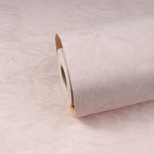 ReWallpaper Pink Velvet Wallpaper Self Adhesive Velvet Flock Liner for Jewellery Box Wallpaper for Bedroom Teen Girls Kids Pale Pink Sticky Back Textured Wallpaper Felt Drawers Liner 44.5cm×2m
