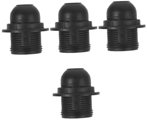Hemobllo 4 Stück Lampenkopf E26 Lampenfassung E26 Lichtbasis E26 Fassung Licht Steckdose E26-lampenfassungssockel Lampenfassung Mit Gewinde E26-glühbirnenfassungen Flammhemmendes Pe