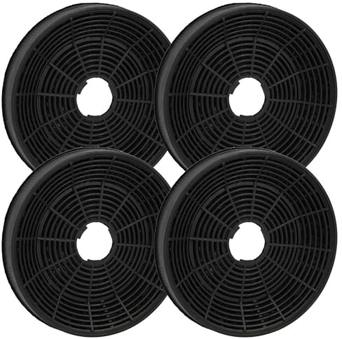 vhbw 4X Aktivkohlefilter kompatibel mit Siemens LC95KA270, LC65KA670, LC65KA270, LC95KA670 Dunstabzugshaube - 16 cm