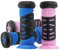 TOKSEO 2 Paar Fahrradgriffe Kinder, Sicherheit Durch Prallschutz, Griffe Kinderfahrrad 22mm Kaliber, 95 mm Länge Gummi Lenkergriffe Fahrrad Kinder für Roller, Kinder Laufrad (Blau + Rosa)