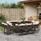 Somanki 11-TLG. Garten-Essgruppe mit Kissen Braun Poly Rattan, Esstisch Mit Stühlen Set, Gartenmöbel Sitzgruppe, Balkon Möbel, Gartenlounge Set, Terrassenmöbel, Balkonmöbel Set - 3278156
