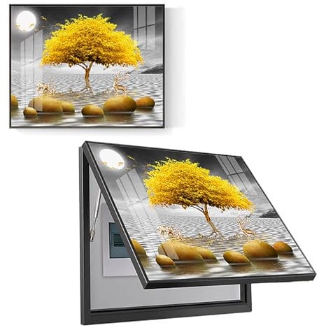 Electric meter wall decoration Creative Electric Panel Decoration Box Distribution Box Decorative Painting Wall Hanging Painting with Hydraulic Rod Supports