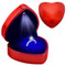 Ring Box With LED Light, Heart Shape Jewellery Gift Box Auto Lighted Up ring boxes for jewellery earring Case Diamond Luxury Storage Display Holder for Engagement Proposal Wedding New Year (Red)
