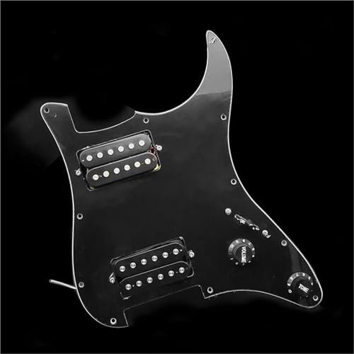 Fender Micro Pickguard Ensemble De Micros Humbucker HH Pickguard Pré-câblés Pièces De Guitare Blanches/noires(Black)