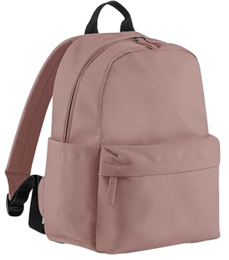 BagBase - Mini Rucksack - Premium Rucksack für Damen und Herren - PVC-freie Rucksäcke für Männer und Frauen - Kleiner Rucksack - leichter Rucksack - 100% recyceltes Polyester, Rosa, Gr