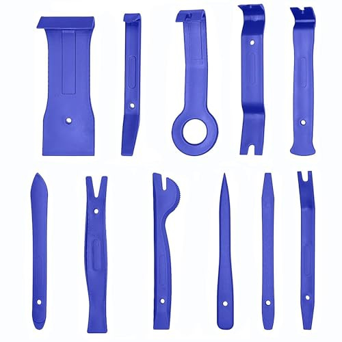 Hebelwerkzeug Auto, 11 Stück Auto Demontage Werkzeug, Werkzeug-Kits für Autoradio-Installation, Verkleidungswerkzeug Set, Hebelwerkzeug zum Entfernen von Autotür, Türverkleidung und Platten (11PCS)
