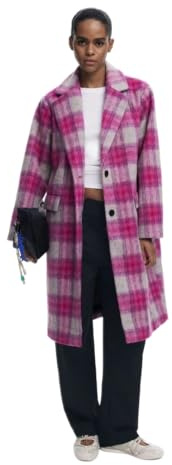 Desigual COAT_PINKCHECK, 3033 ROSA FLUOR