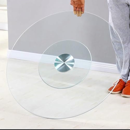 BTOIASYHF Plato Giratorio de Vidrio Templado, Bandeja de Servir giratoria de 60cm/70cm/80cm/90cm/100cm, Bandeja giratoria de Mesa for Mesa de Comedor(100cm/40in)