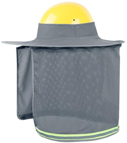 HUM SOLEIL SOLEIL HAUTE SILITE - Fixation de panneau en maille respirante pour casque de sécurité, bord réfléchissant Protection solaire | Couverture de protection UV légère, rabat rafraîchissant pour