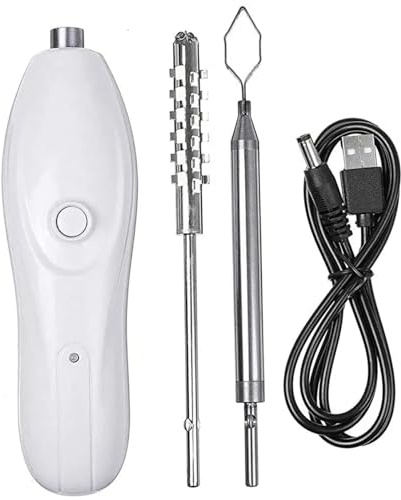 Zucchini Corer Tool, Vegetable Corer Electric 1200mAh USB Rechargeable ABS Zucchini with 2 Stainless Steel Cutter, Also Ideal for Fish Scaling in Kitchen, Kitchen Tools