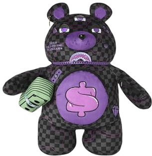 SPRAYGROUND Zaino Teddy Bear, Purple Slime Takeover, Edizione Limitata.