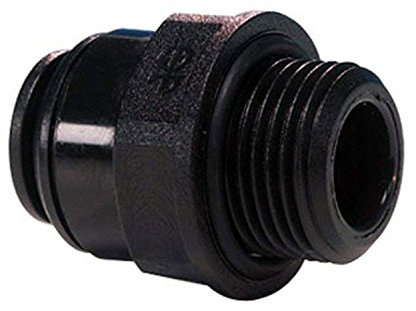 JOHN GUEST STRAIGHT ADAPTOR. BSP Thread 1/2 to 15mm Push-fit Tube O.D. Speedfit Part No PM011514E. Imperial to Metric Threaded Acetal Fittings for Drinks Dispensers and Pure Water.