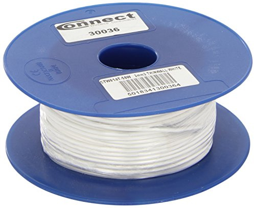 Connect 30036 Kfz-Installationskabel, Durchmesser 0,3 mm, dünnwandig, EIN Kern, Weiß, 5 m