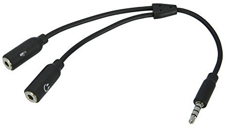 Konix Mythics Câble Adaptateur Jack 3,5 mm pour Casque Universel - Noir