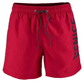Venice Beach Herren Badeshort, Badehose (L(52), rot)