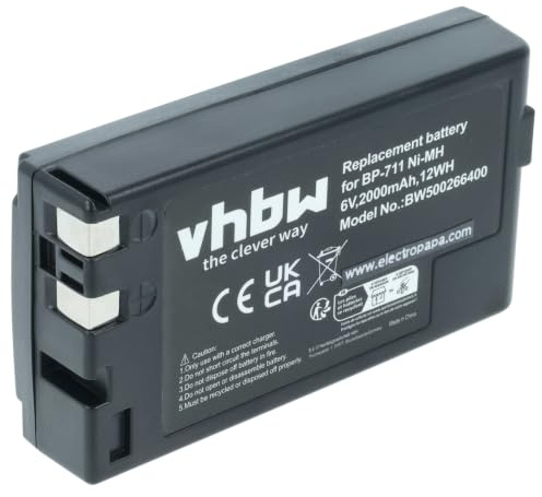 vhbw Akku kompatibel mit Canon VME-70A, H850, H-800, UC-1, UC-20, UCS-2, UCS-1, UCS-5, UCS-3, VT-LC50 Videokamera Camcorder (2000 mAh, 6 V, NiMH)